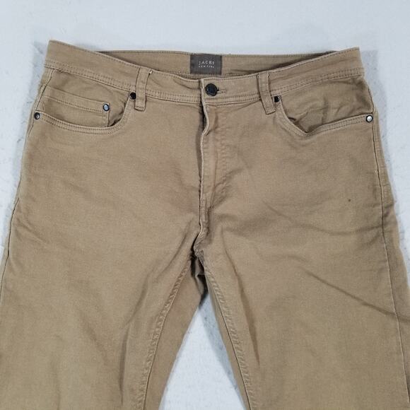 JACHS New York Jeans Mens 36x32 Brown Slim Fit Stretch Five Pocket Casual Pants - Picture 2 of 16